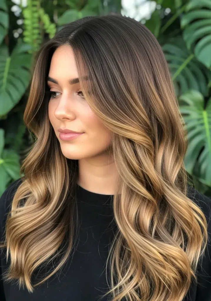 Classic Cocoa Waves with Botanical Depth Hair Color Classic Cocoa Waves with Botanical Depth Hair Color