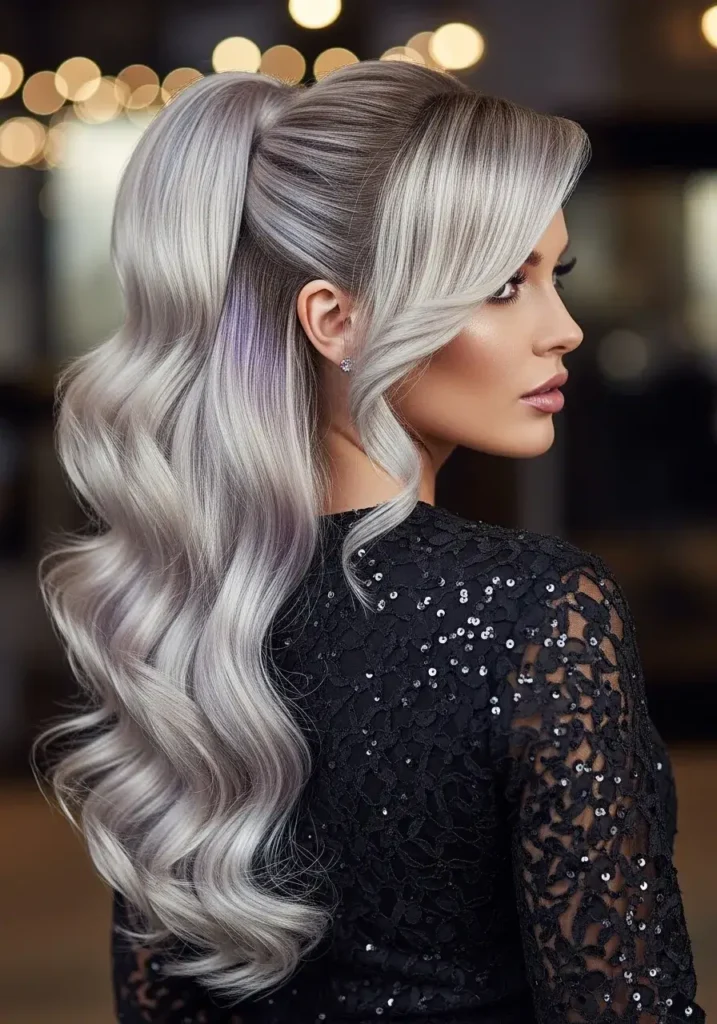 Frosted High-Pony Glam Hair Color Frosted High-Pony Glam Hair Color