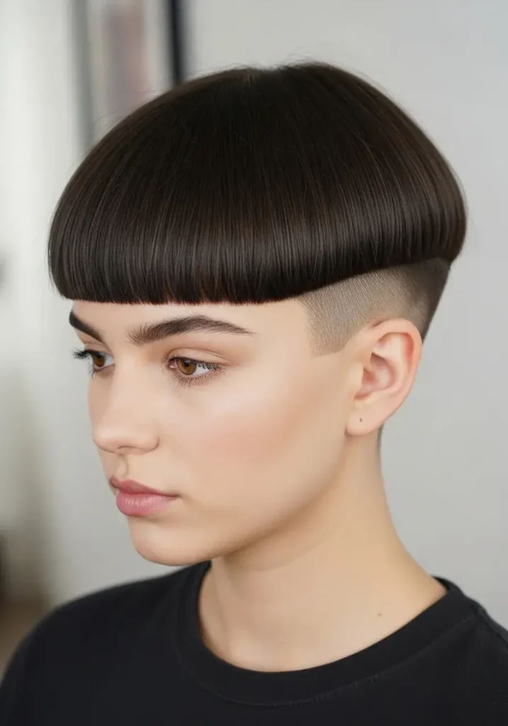 Blunt Bowl Cut with Clean Undercut