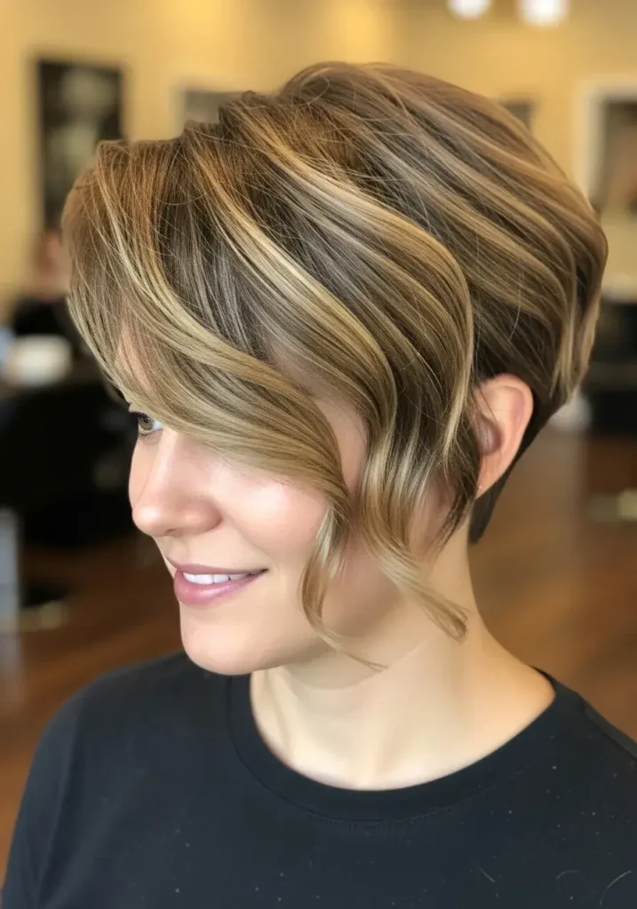 Soft Wavy Undercut Pixie Haircut