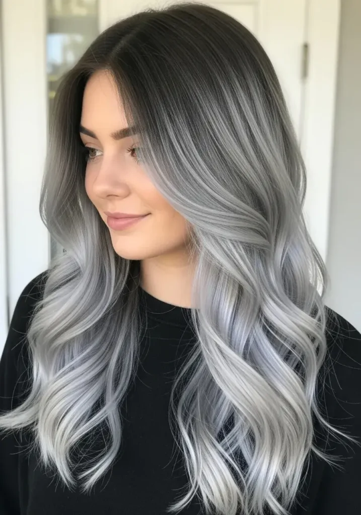 Smoky Silver Ombre Blend HairColor Smoky Silver Ombre Blend HairColor