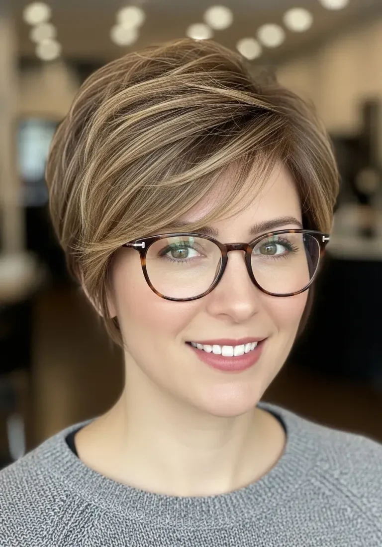 Pixie Cut for Fine Hair Haircut for Women with Glasses