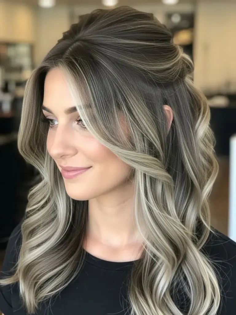 Ash Brown Highlights Hair Color