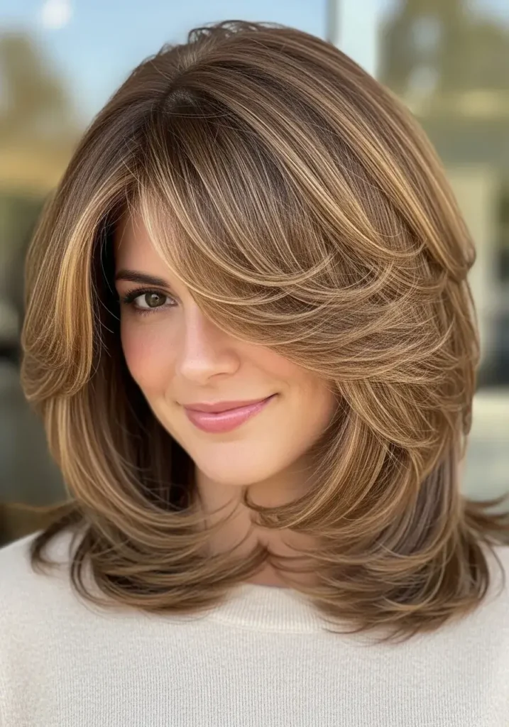 Feathered Medium Layers Haircut Feathered Medium Layers Haircut