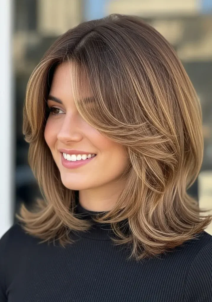 Medium Layers with Face-Framing Pieces Haircuts Medium Layers with Face-Framing Pieces Haircuts
