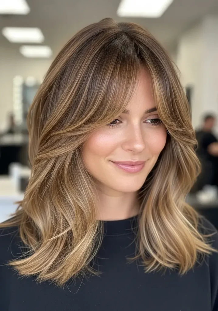 Medium Layers with Curtain Bangs Haircuts Medium Layers with Curtain Bangs Haircuts