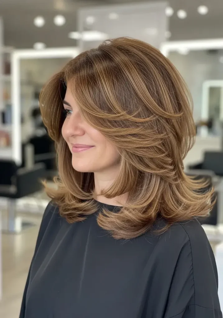 Medium Layers with Volume Boost Haircut Medium Layers with Volume Boost Haircut