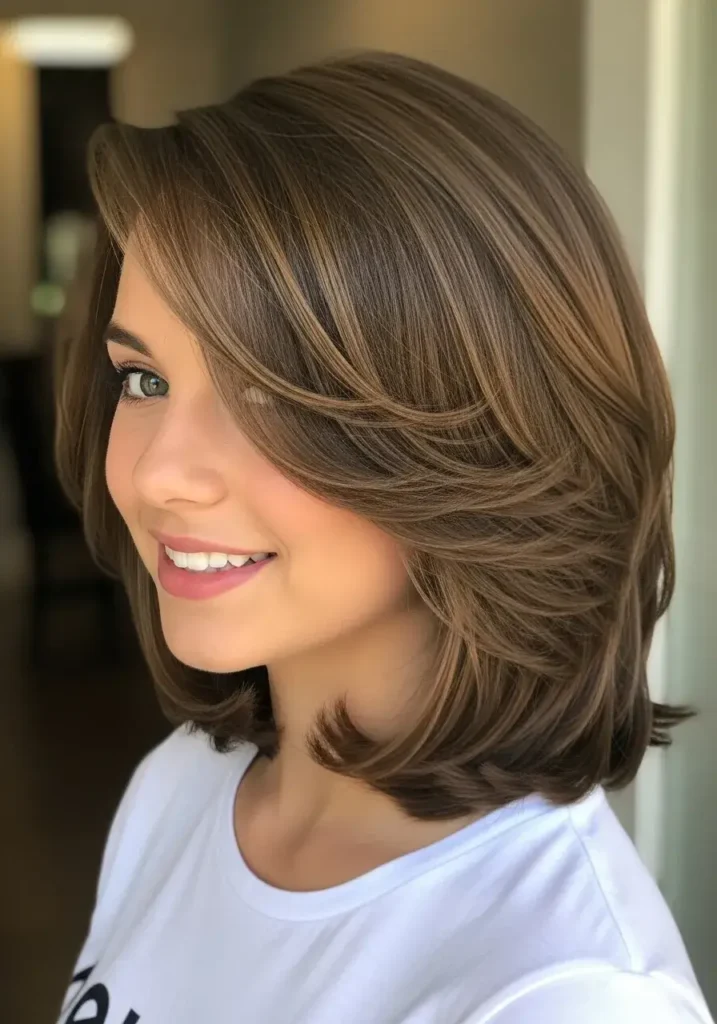 Medium Cut with Side Part Haircut
