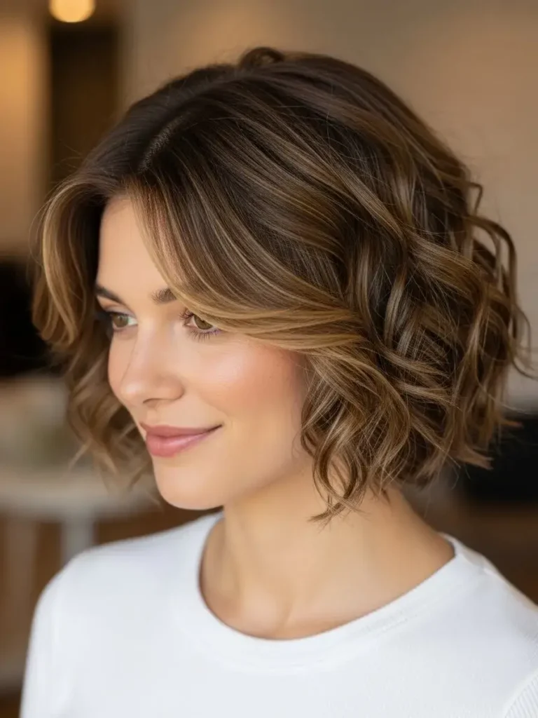 Classic Short Curls with Soft Layers Haircut