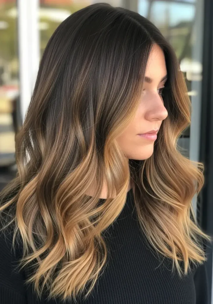 Chocolate Brown Balayage Hair Color