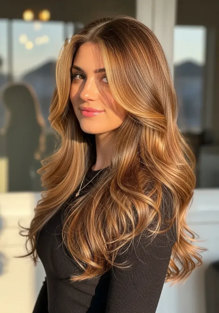 Golden Chocolate Brown Hair Color