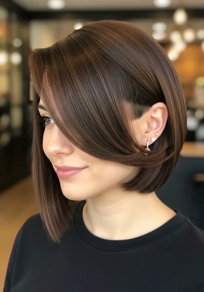 Asymmetrical Bob Haircuts for Oval Shaped Face