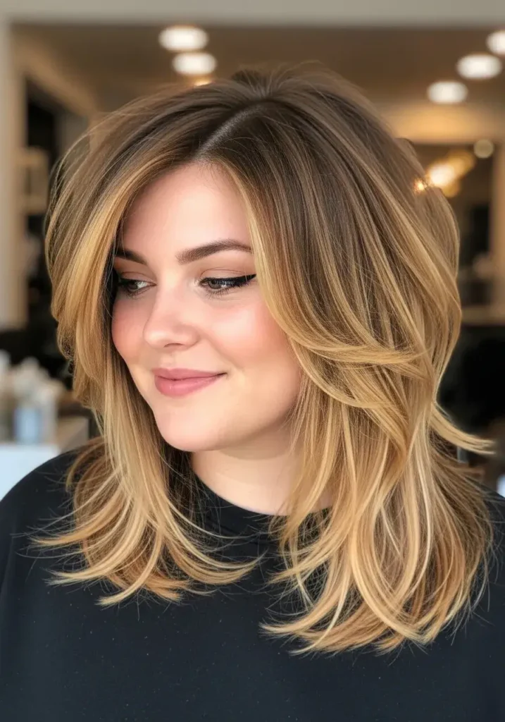 Asymmetrical Round Face Haircuts Medium