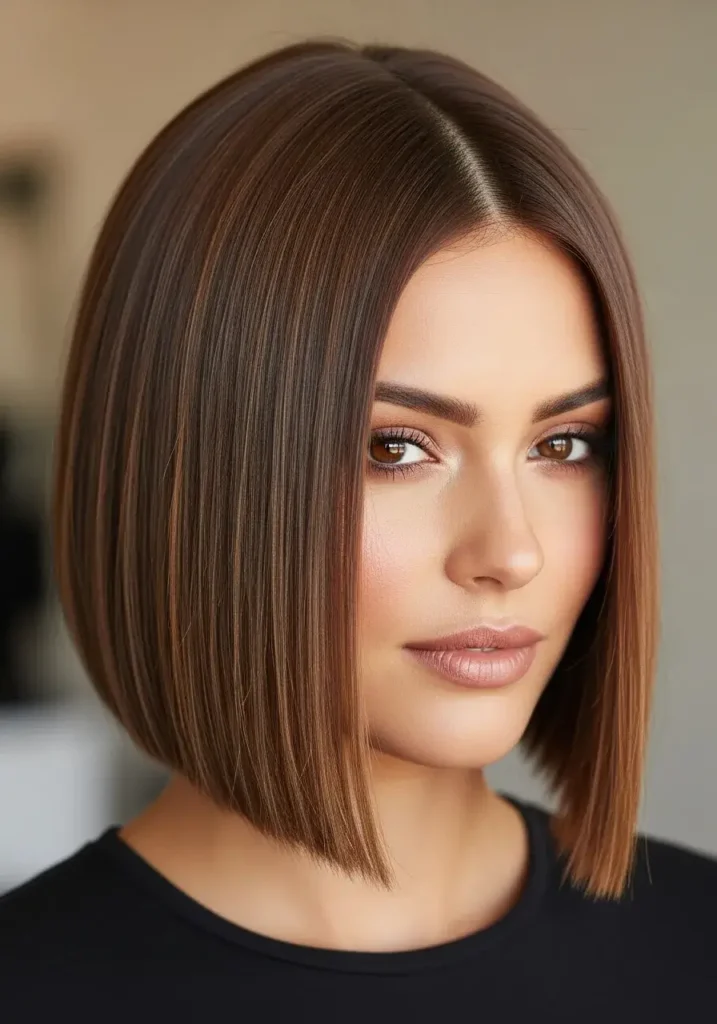 Blunt Bob Haircut for Oval Shaped Face