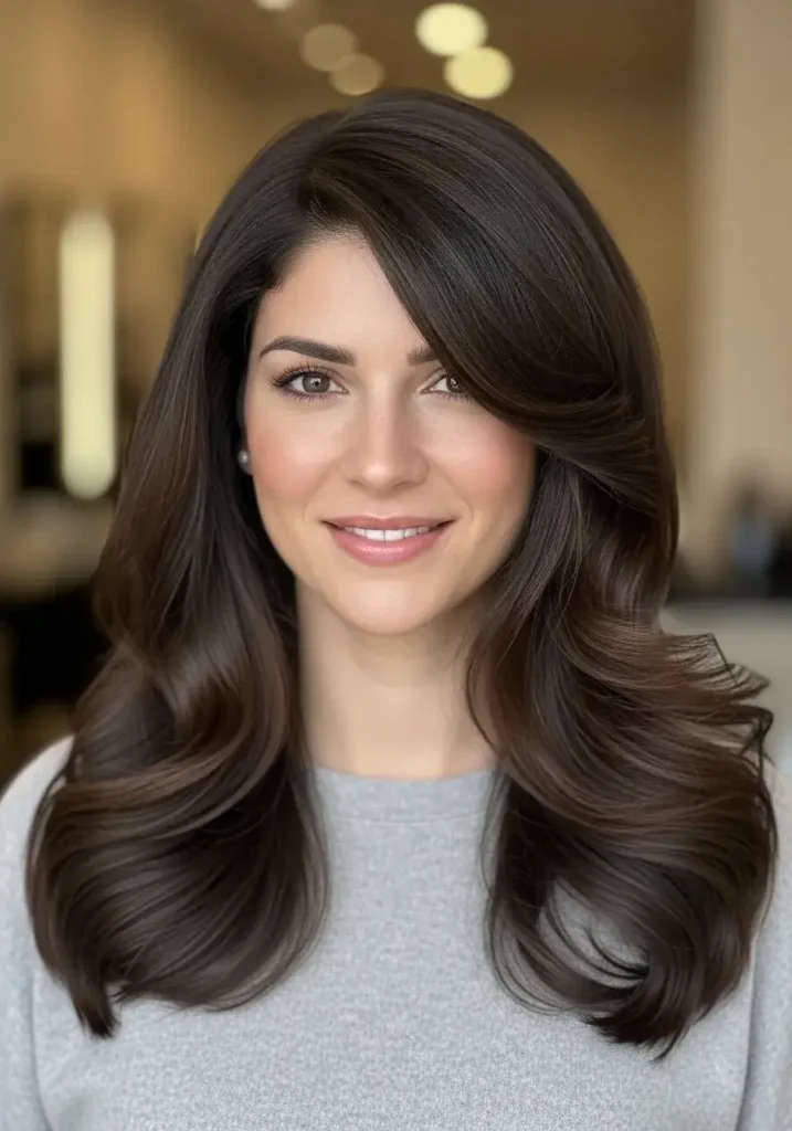 Deep Side Part with Waves Haircuts for Oval Shaped Face