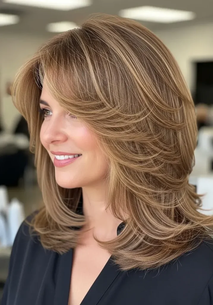 Feathered Cut Haircut for Oval Shaped Face