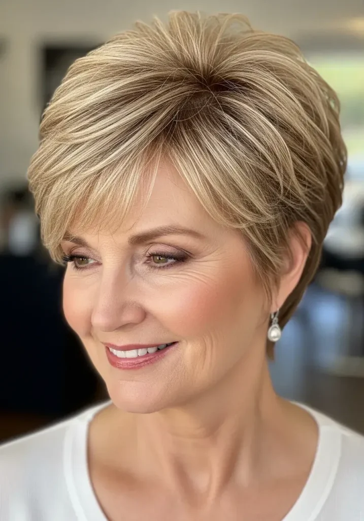 Feathered Pixie with Soft Top Volume Haircuts for Women Over 50 Feathered Pixie with Soft Top Volume Haircuts for Women Over 50