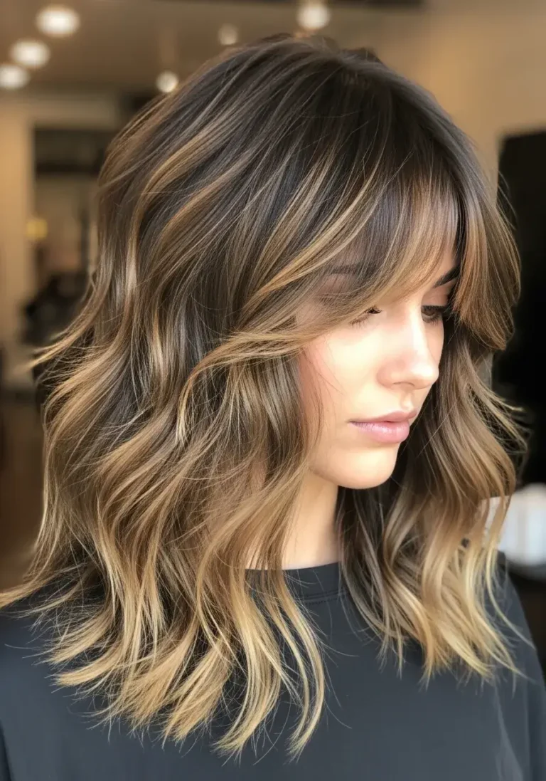 Glamorous Wolf Cut with Soft Waves Wolf Cut Hairstyle