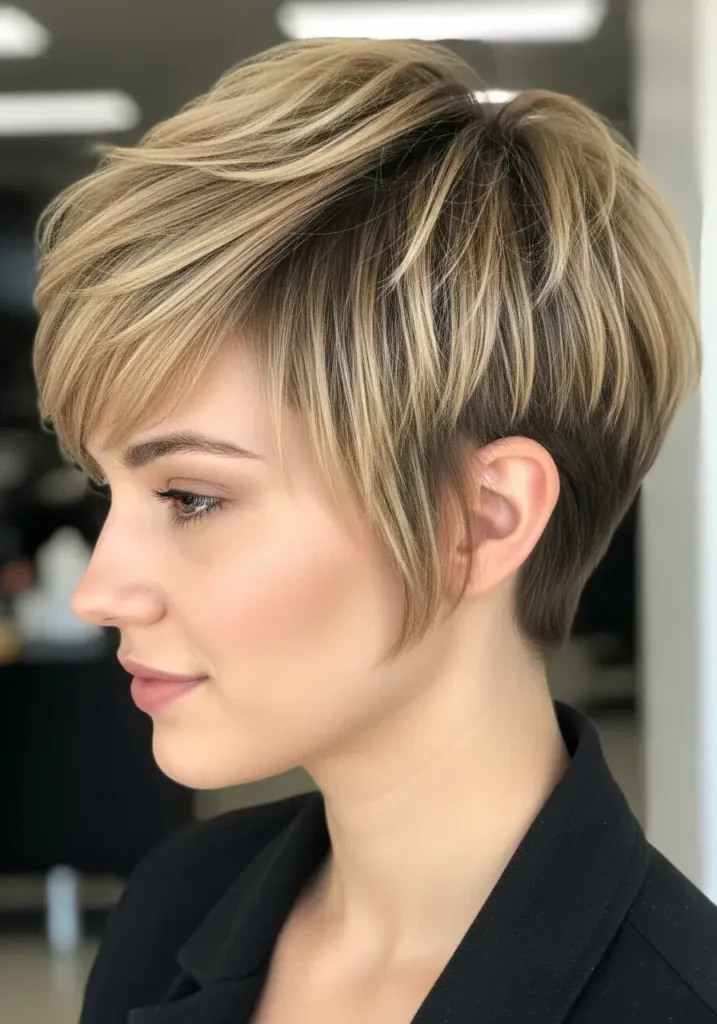 Layered Shaggy Pixie with Tapered Neck Short Shaggy Pixie Haircut