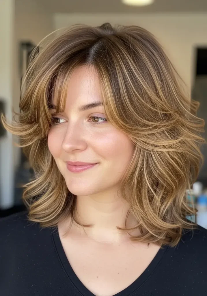 Medium Shag with Bounce and Layer Lift Medium Length Shag Haircuts