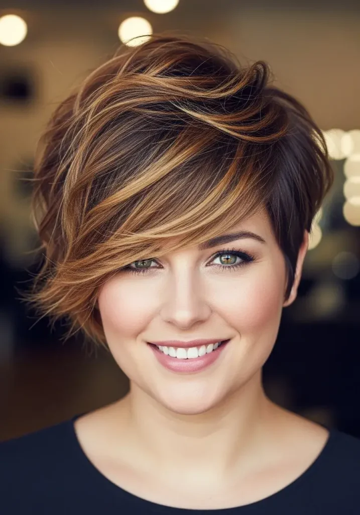 Messy Modern Pixie Haircuts for Round Faces