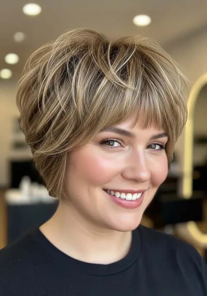Messy Pixie Bob Look Haircuts for Round Faces