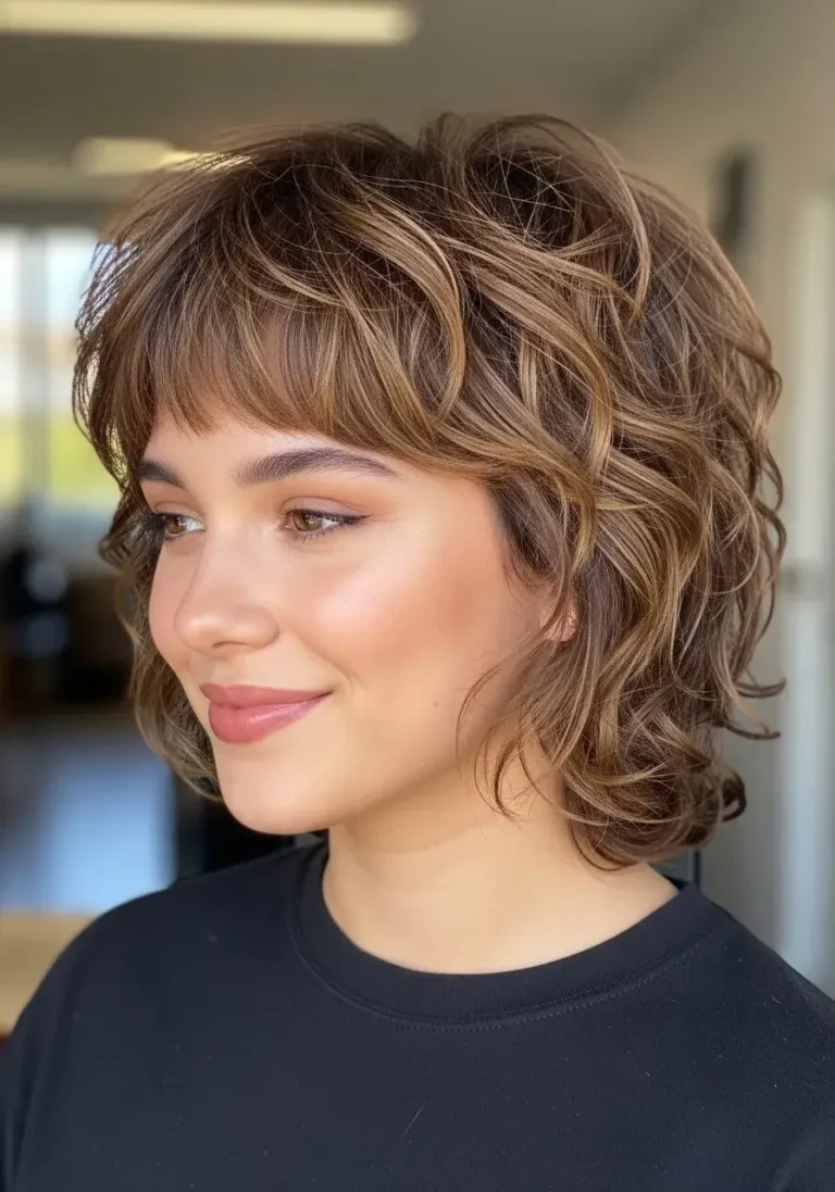 Modern Shaggy Curly Crop Curly Short Hairstyles