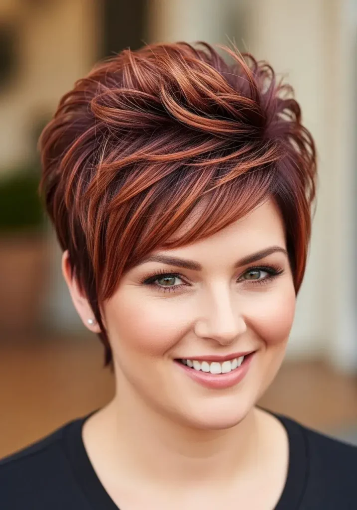 Spiky Pixie Style Pixie Haircuts for Round Faces