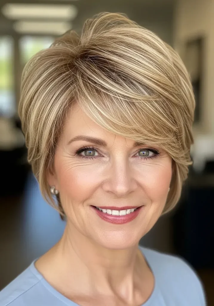 Pixie with Light Volume and Blended Layers Haircuts for Women Over 50 Pixie with Light Volume and Blended Layers Haircuts for Women Over 50