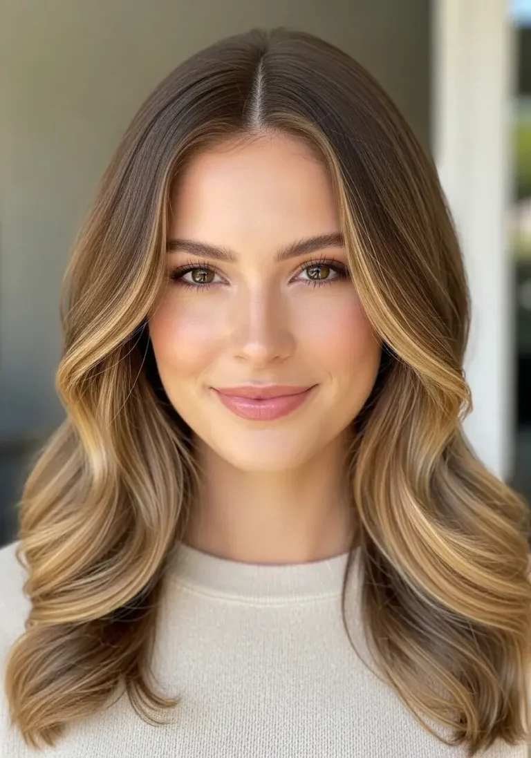 Soft Waves with Middle Part for Thin Hairstyle