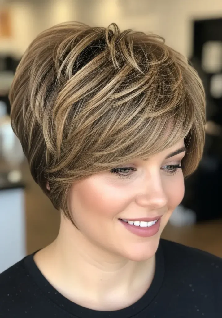 Textured Pixie Bob Cut Haircuts for Round Faces