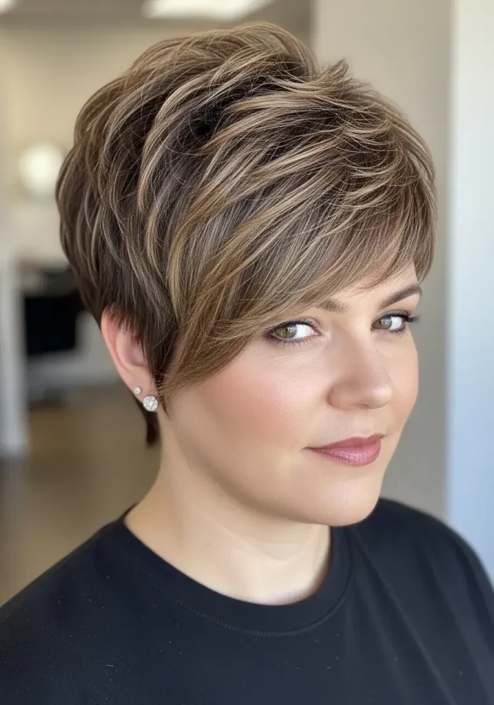 Textured Pixie with Volume Pixie Haircuts for Round Faces