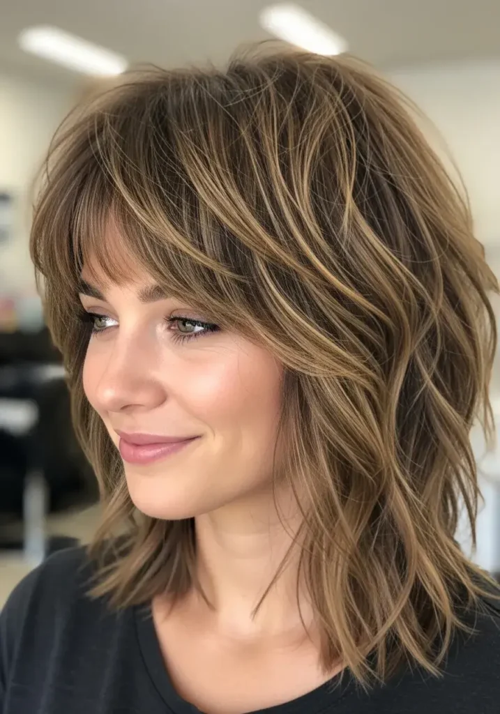 Textured Shag Cut  Haircuts for Oval Shaped Face