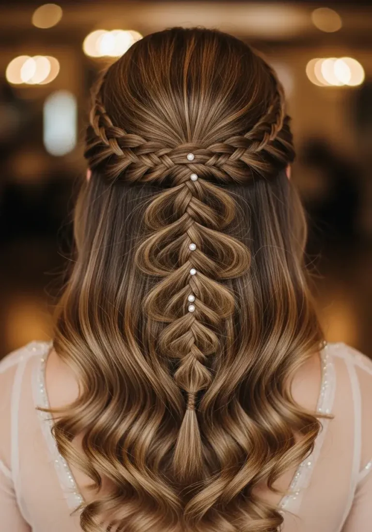 Waterfall Braid Cute Prom Hairstyle