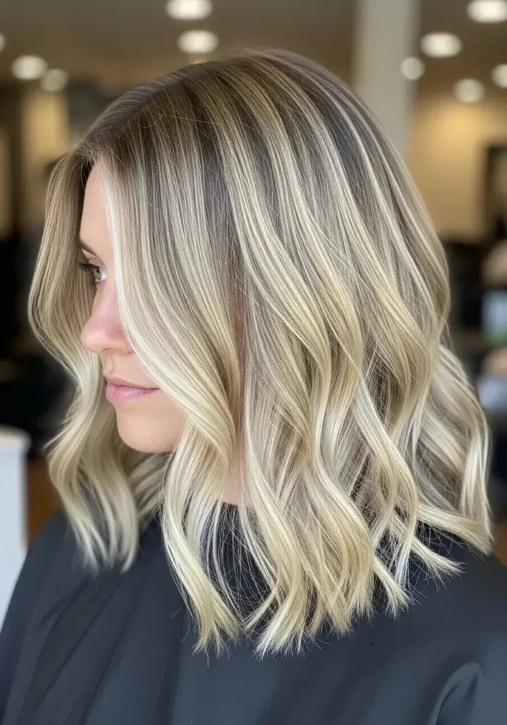Beige Balayage Highlights on Dirty Blonde Hair