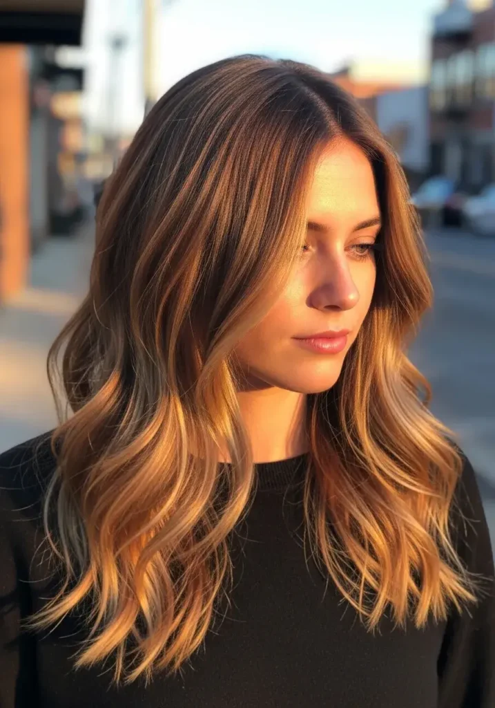 Caramel Melt Highlights on Dirty Blonde Hair