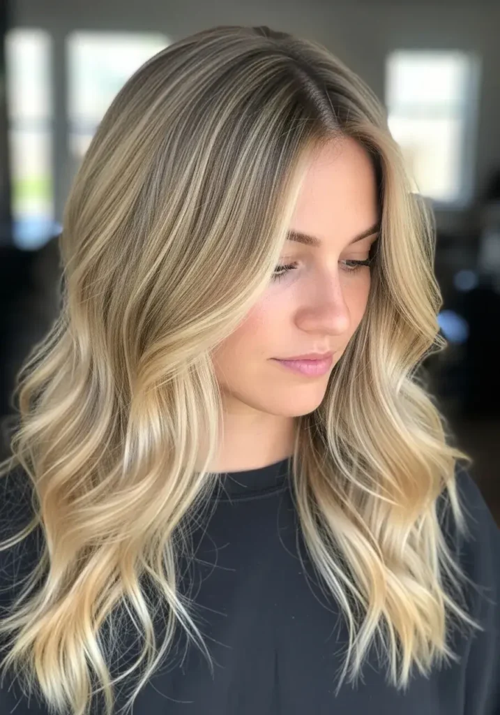 Golden Beige Highlights on Dirty Blonde Hair