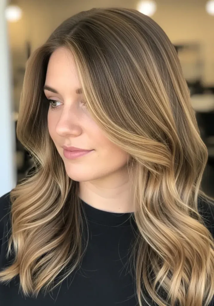Mocha-Tinted Highlights on Dirty Blonde Hair