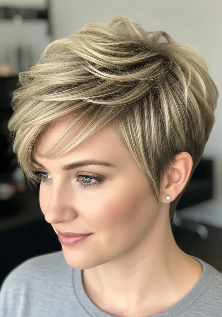 Textured Layered Pixie Haircut