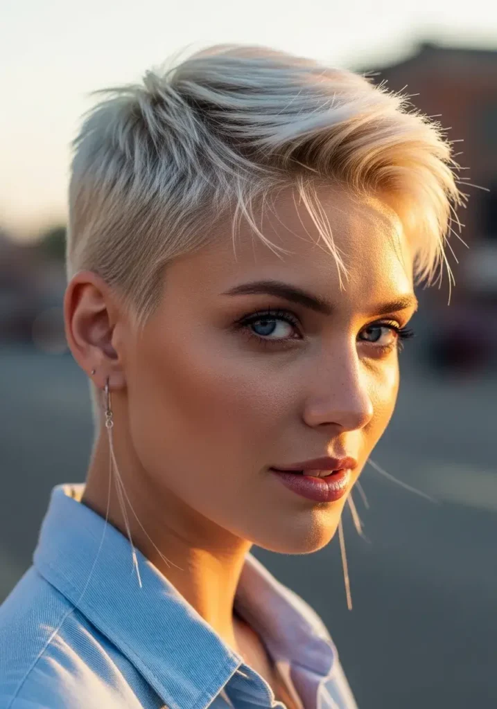 Ultra-Short Buzzed Pixie Haircut