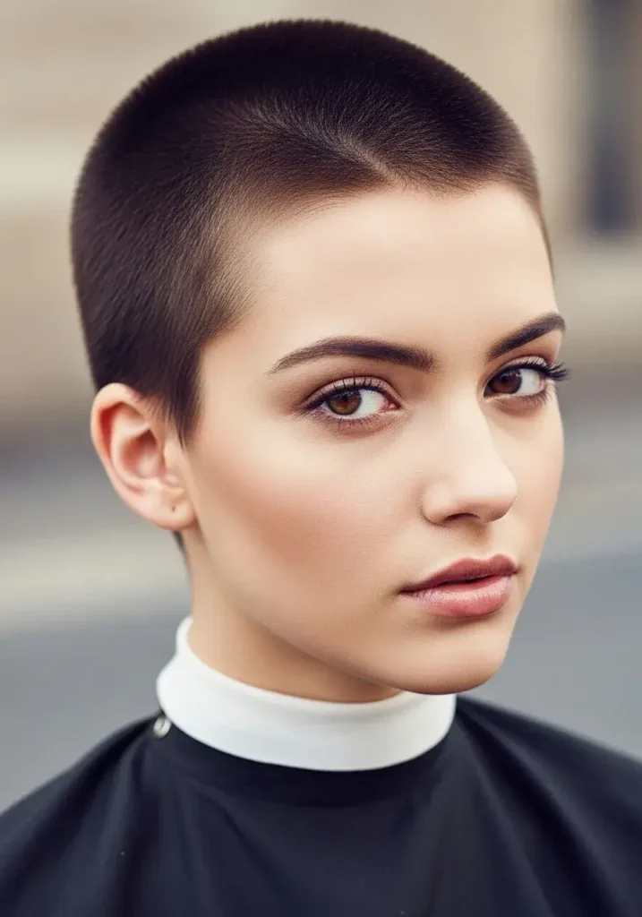 Buzz Cut Short Haircut for Oval Faces