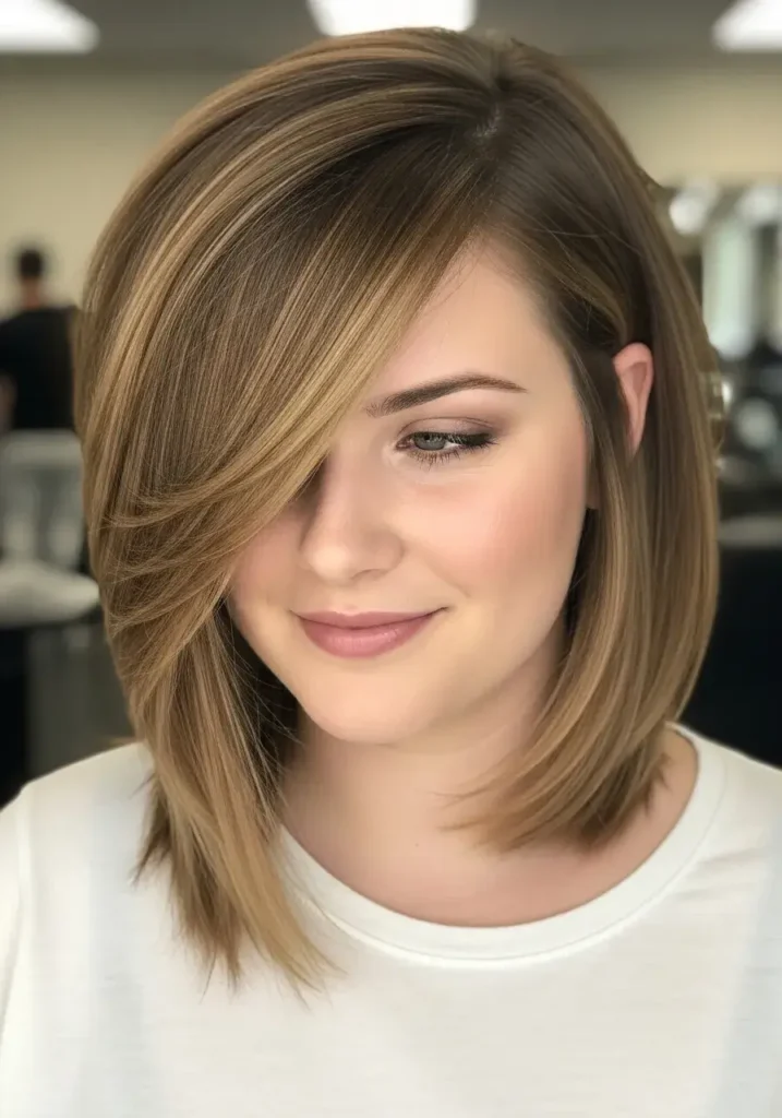 Asymmetrical Medium Cut Medium Length Haircut for Round Faces Asymmetrical Medium Cut Medium Length Haircut for Round Faces