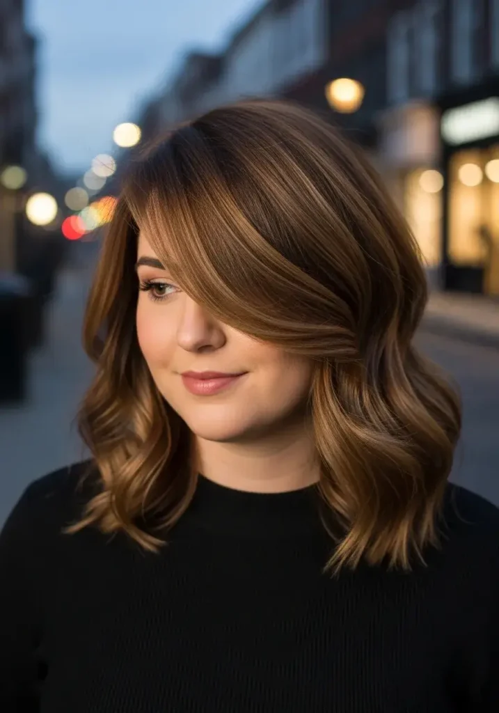 Medium Cut with Deep Side Part Medium Length Haircut for Round Faces Medium Cut with Deep Side Part Medium Length Haircut for Round Faces
