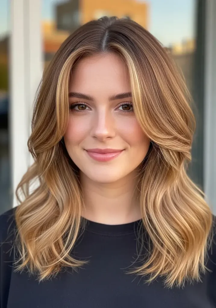 Medium Cut with Wispy Bangs Medium Length Haircut for Round Faces Medium Cut with Wispy Bangs Medium Length Haircut for Round Faces