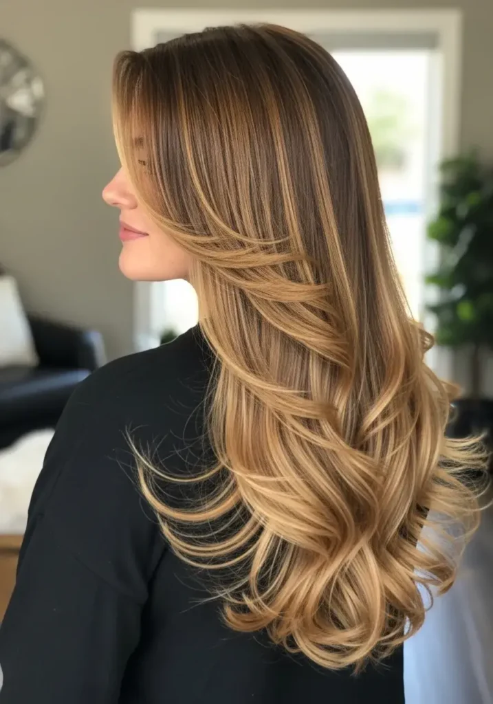 Balayage Long Layered Haircut for Thick Hair
