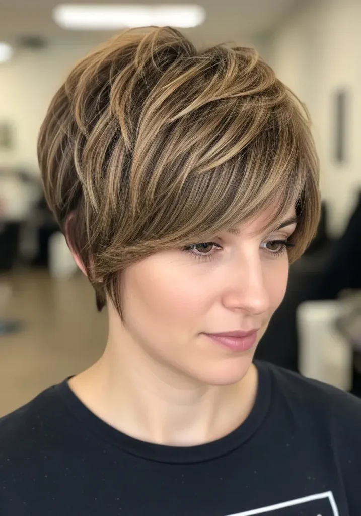 Choppy Pixie with Side Fringe Short Haircut with Bangs Choppy Pixie with Side Fringe Short Haircut with Bangs