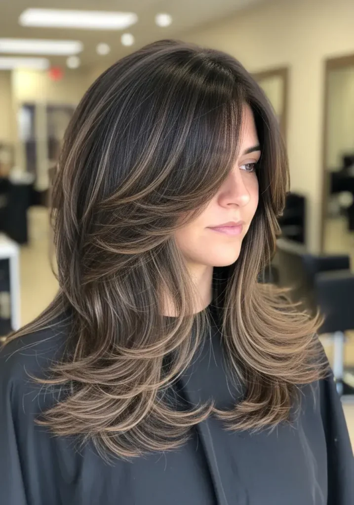 Ends Choppy Layered Haircut for Long Hair
