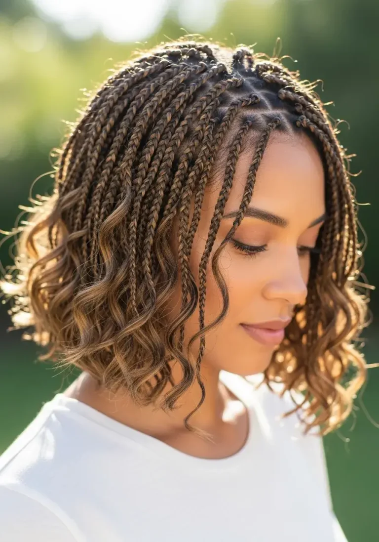 20 Trendy Short Boho Knotless Braids Hairstyles Ideas