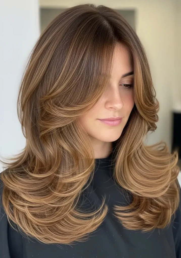 Natural Waves Long Layered Haircut for Thick Hair