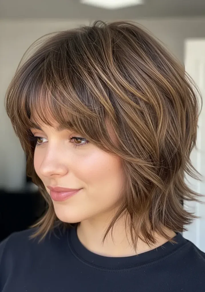 Short Wolf Haircut With Bangs